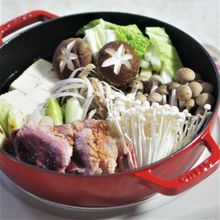 ストウブSukiyaki & グリルパンで鴨鍋