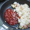 しっとりタイプの熱々鉄板オムライスの工程4