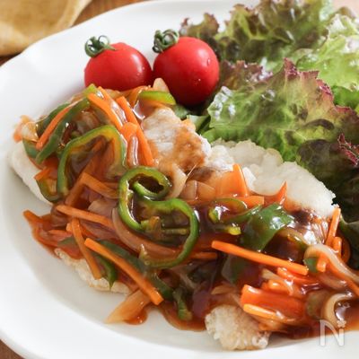 【思わず食べたくなる♡】白身魚の甘酢あんかけ