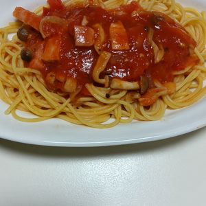 marine55の作ってみた!投稿(絶品！トマトとベーコンときのことほうれん草のパスタ)
