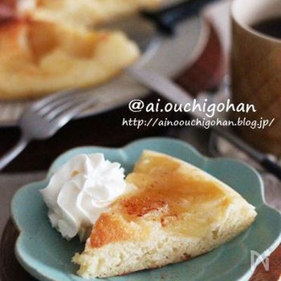 甘いものが苦手な人にも好まれる味♡ＨＭで簡単＊りんごのケーキ