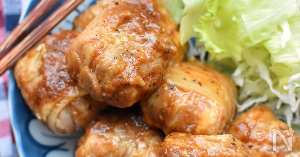 柔らかこってり♡はんぺんチーズの豚バラ巻き♡