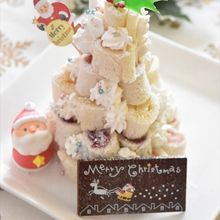 【クリスマスツリーサンド】ジャムロールサンドで♪
