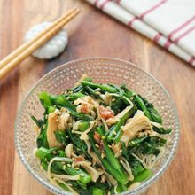 レンジで簡単♪春菊とえのきの梅ポン和え