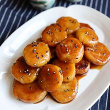焼き芋で♪みたらし風さつまいも餅