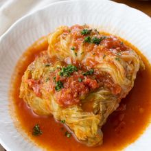 『ロールキャベツのトマト煮込み』自家製トマトソース活用☆