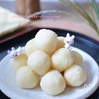 簡単【米粉のお月見団子】白玉粉なし！レンチン２分♬