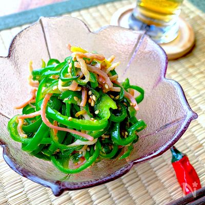 野菜のあと一品〝シャキシャキピーマン&ベーコン〟