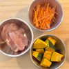 【デリ風】かぼちゃと鶏むね肉の濃厚ごまマヨサラダ♪の下準備
