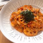 とろ〜りチーズにピリ辛キムチでおいしー♡れんこんキムチーズ
