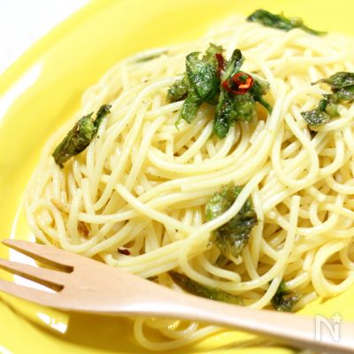 早春のパスタ　ふきのとうのペペロンチーノ