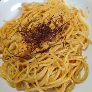 ゆみの作ってみた!投稿(【赤いペペたま】10分で旨辛やみつきパスタ♪)