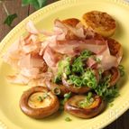 かつお節が決め手♪しいたけと長芋のバター醤油焼き