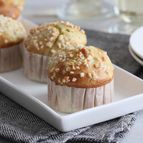 バジルとごろごろポテトのマフィン♪ホットケーキミックスで簡単
