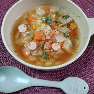 M＊Pの作ってみた!投稿(煮るだけ簡単！だし＆ケチャップで作る♡和風ミネストローネ)