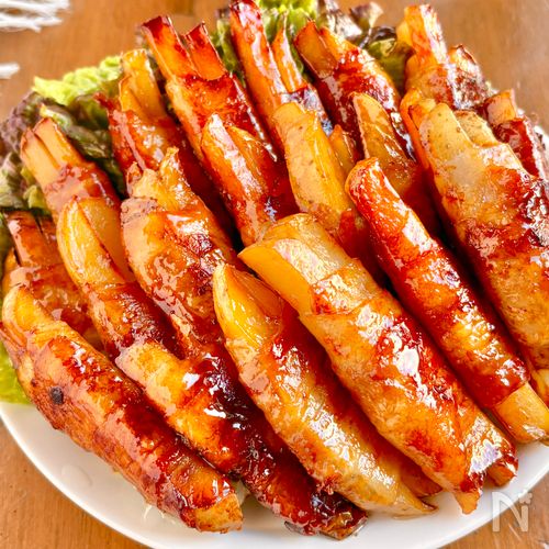 ホクホク旨い!じゃがいもの豚バラ巻き照り焼き