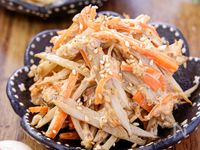 【ごぼうとにんじんのツナマヨ和え】レンジでパパッと♬簡単副菜
