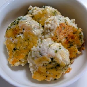 オレンジの作ってみた!投稿(【たっぷり大葉のふんわりチーズ鶏つくね】にんにく香る♬︎)