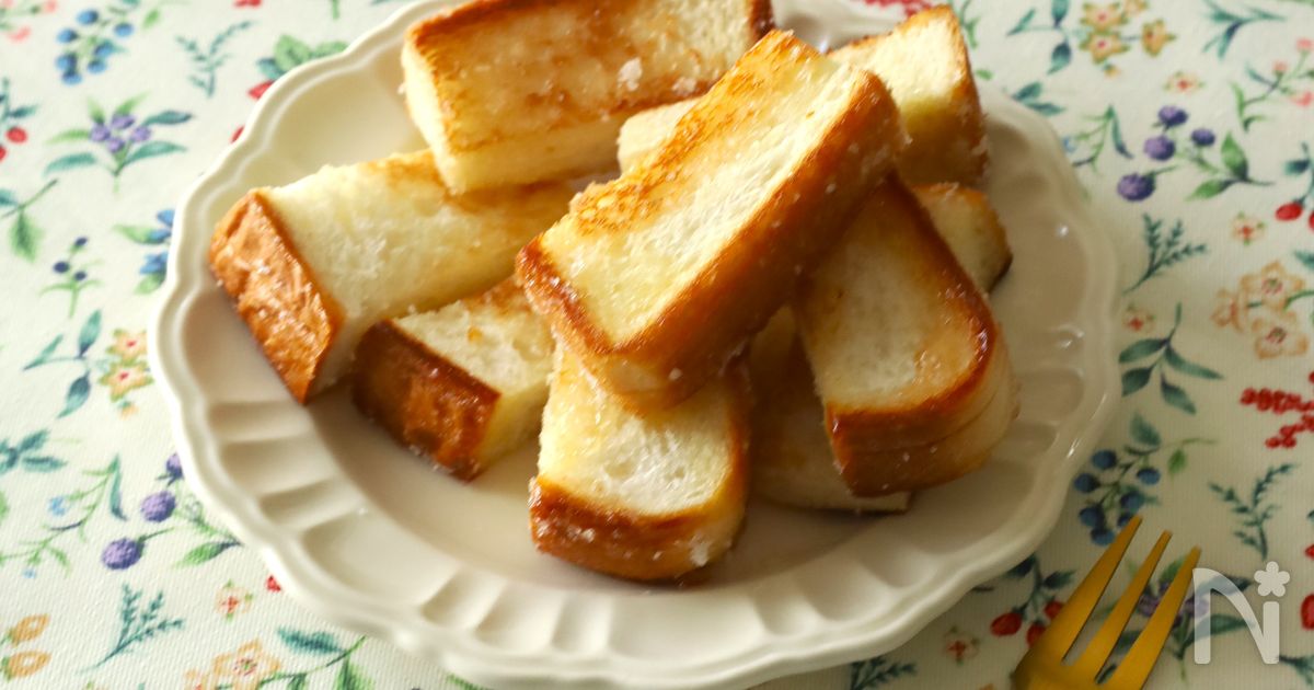 5分で完成！食パンでふわふわシュガーラスク