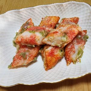 ナムディの作ってみた!投稿(カニかまの磯辺揚げ紅生姜味【魅惑のカニかま】)