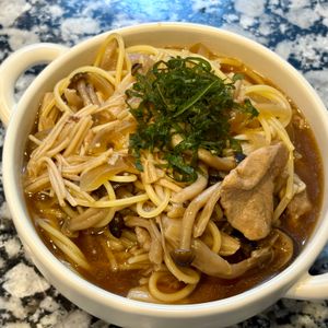 968467の作ってみた!投稿(【豚肉ときのこの和風スープパスタ】パスタ好きの夫が絶賛！)