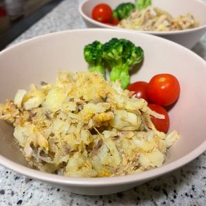 869463の作ってみた!投稿(2ステップdeらくウマ♡さば缶deカレーポテトサラダ)