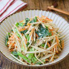やみつき!【ごぼうと小松菜のごま味噌マヨサラダ】栄養満点◎
