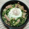 M*Pの作ってみた!投稿(包丁いらず!豆苗の巣ごもりフライドエッグ)