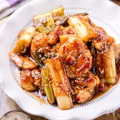 【鶏肉とねぎの甘酢炒め】食材2つで簡単スピードおかず!