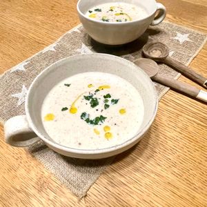 グリーンラテの作ってみた!投稿(コンソメ不要！濃厚絶品きのこのポタージュ)