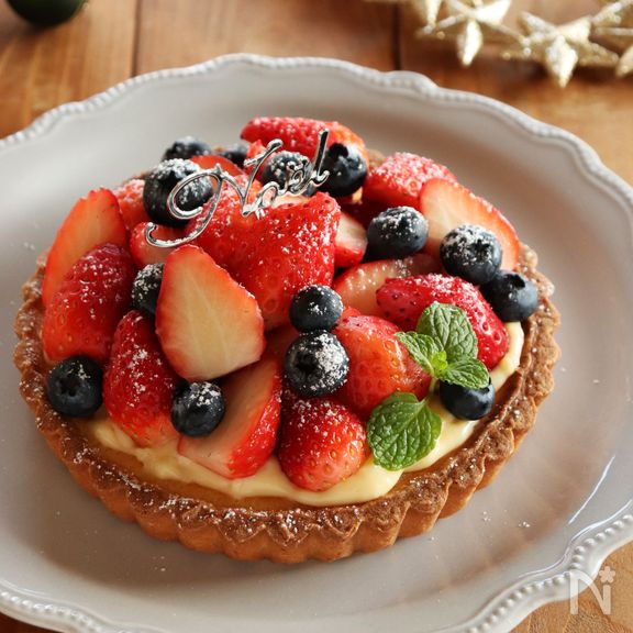 市販のチーズタルトで作る！いちごのタルト