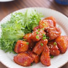 子どもに大ウケ！コロコロマグロのケチャップ和え