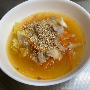 そら・ゆずの作ってみた!投稿(豚肉と白菜のピリ辛春雨スープ)