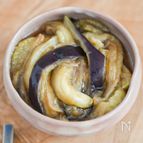 レンジ加熱して漬けるだけ！蒸しなすのポン酢漬け