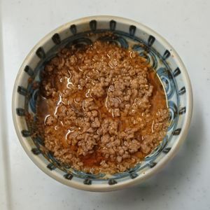 RIOの作ってみた!投稿(5分で完成！あれば便利な常備菜【レンジ肉味噌】ピリッと甘辛)