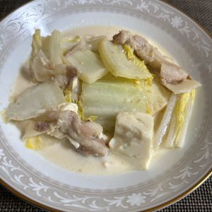みーの作ってみた!投稿(【豚バラ白菜のお豆腐ごま味噌スープ】コク旨♡満足スープ!)