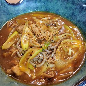 まゆのの作ってみた!投稿(【カレー蕎麦】和風だし香る、お蕎麦屋さん風ほっこりスープ♪)