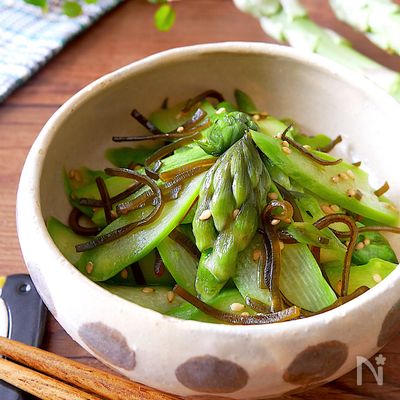 レンチン1分！簡単美味しい【アスパラナムル】