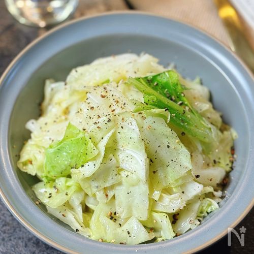 【キャベツのバターペッパー】包丁いらず＆レンジで5分♪
