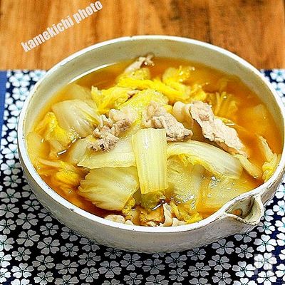 旨いだしで白菜と豚肉の煮物