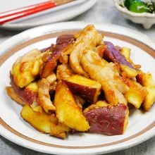 さつまいもと鶏肉のマーマレード照り焼き