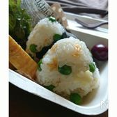うすいえんどう豆と桜えびの(常備菜)〜オイルおにぎり〜