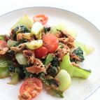 青梗菜とミニトマトのツナ炒め