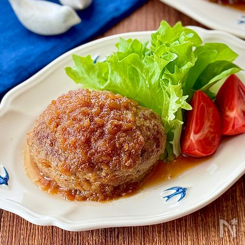 新玉ねぎソースの和風ハンバーグ