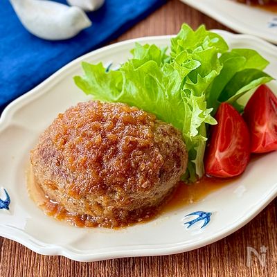 新玉ねぎソースの和風ハンバーグ