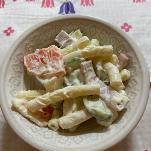 万福の作ってみた!投稿(隠し味あり！コク旨マカロニサラダ)