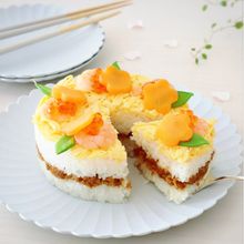春のお祝いに♡ギュギュッ♪と詰めるだけ！【簡単】ケーキ寿司