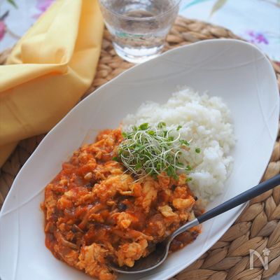 オムライスより簡単！トマたまライス