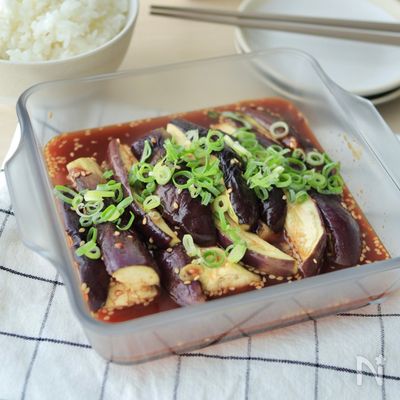 \レンジでとろとろ/やみつきピリ辛なす
