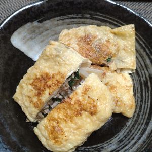 こばぴいの作ってみた!投稿(包まず簡単！【油揚げ餃子】)